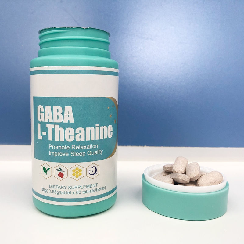 자연 건강 Gaba L-theanine Tablet 캡슐 뇌 신경을 보호하고 수면을 촉진