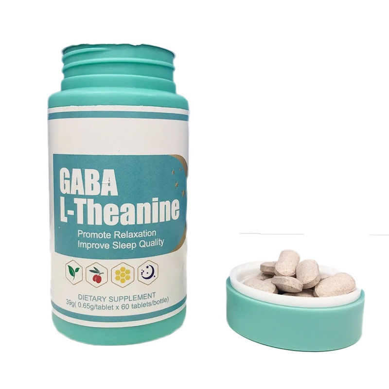 자연 건강 Gaba L-theanine Tablet 캡슐 뇌 신경을 보호하고 수면을 촉진